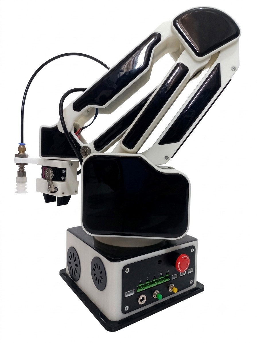 Robot RNV4 dengan modul suction gripper untuk pick-and-place